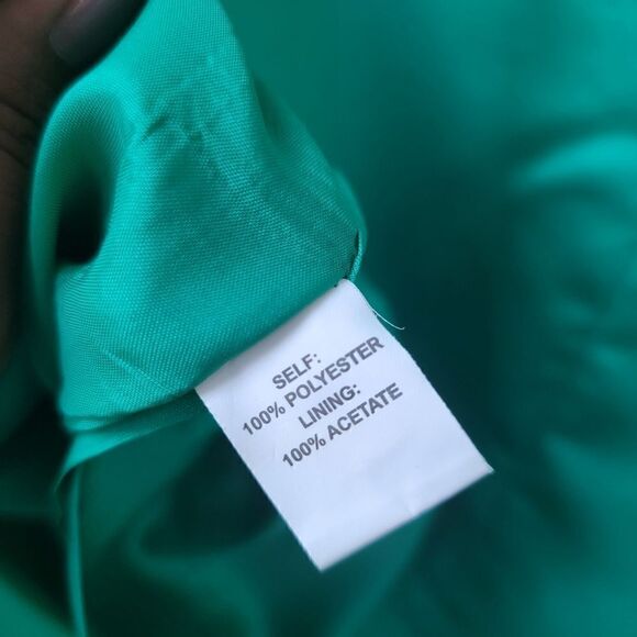 PHOEBE COUTURE Emerald Green Silky Cocktail Dress Size 10 - Picture 4 of 8